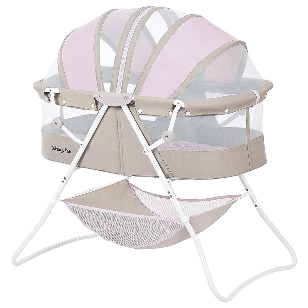 Dream On Me - Karley 3-in-1 Portable Baby Bassinet - Pink & Grey