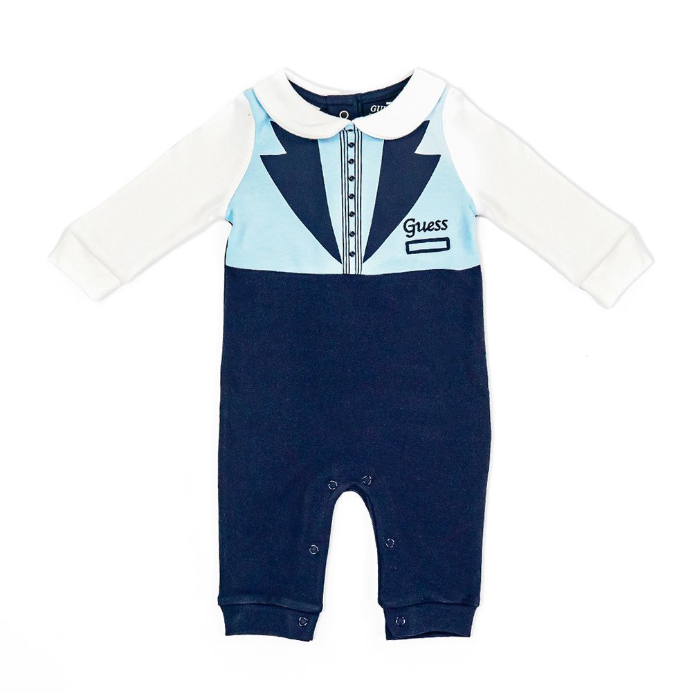 Guess - Boy's Colourblocked Sleepsuit - Frosted Blue