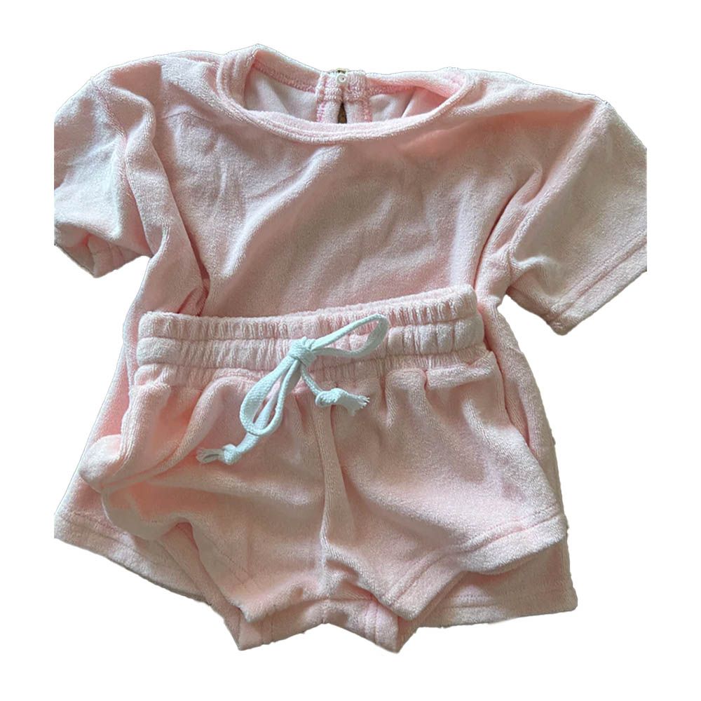 Maxims - 2pc-Set - Terry Towelling Matching Set - Seashell Pink