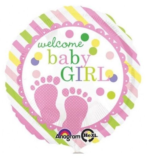 Baby Feet Girl Foil Balloon