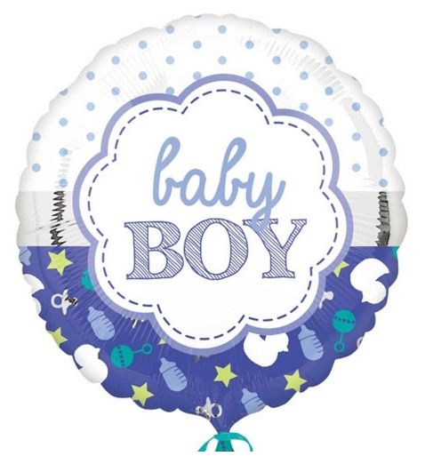 Baby Boy Scallop Foil Balloon