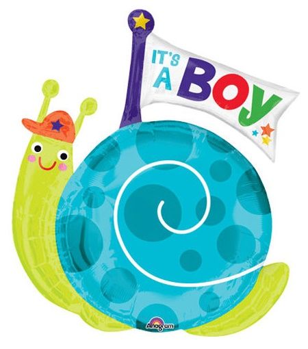 It's a Boy Snail SuperShape Balloon