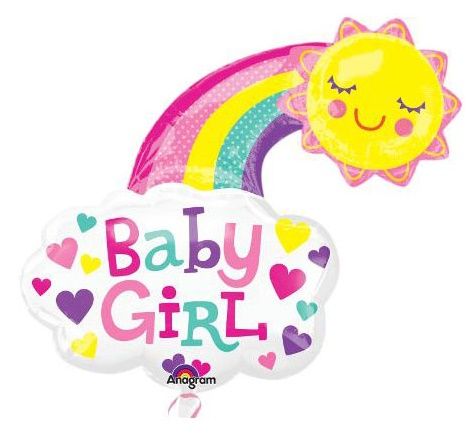 Baby Girl Bright Sun SuperShape Foil Balloon