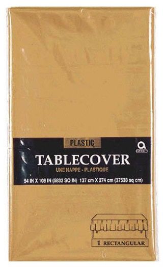 Gold Plastic Table Cover