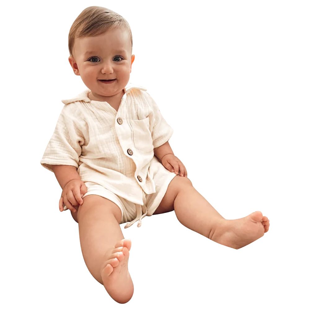 Maxims - 2pc-Set - Milas Muslin Matching Set - White