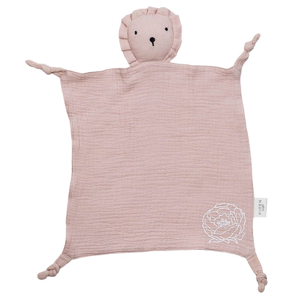 Pioen Baby - Bloom Lion Baby Lovey Plush - Pink