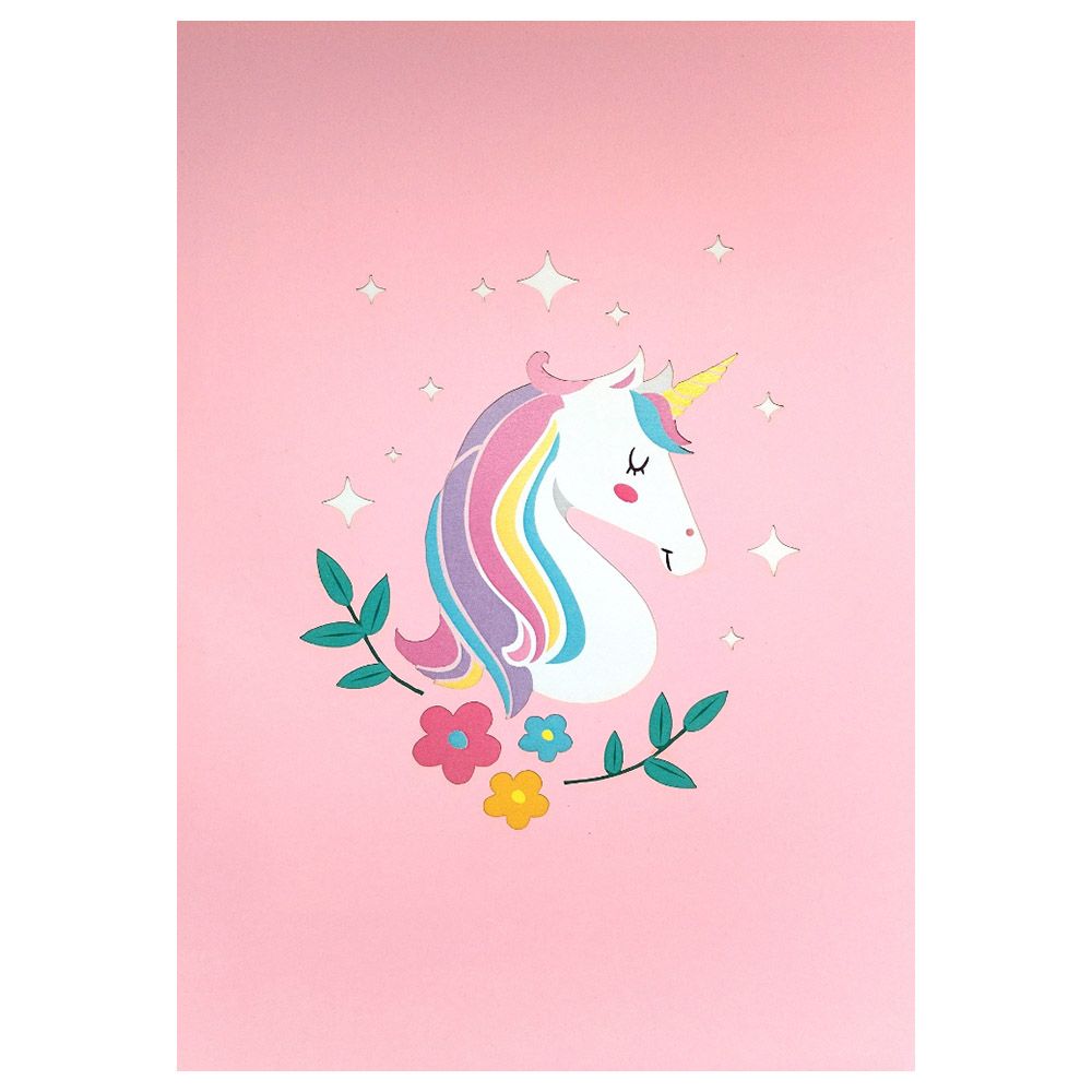 Paper Color - Unicorn Pop Up Birthday Greeting Card