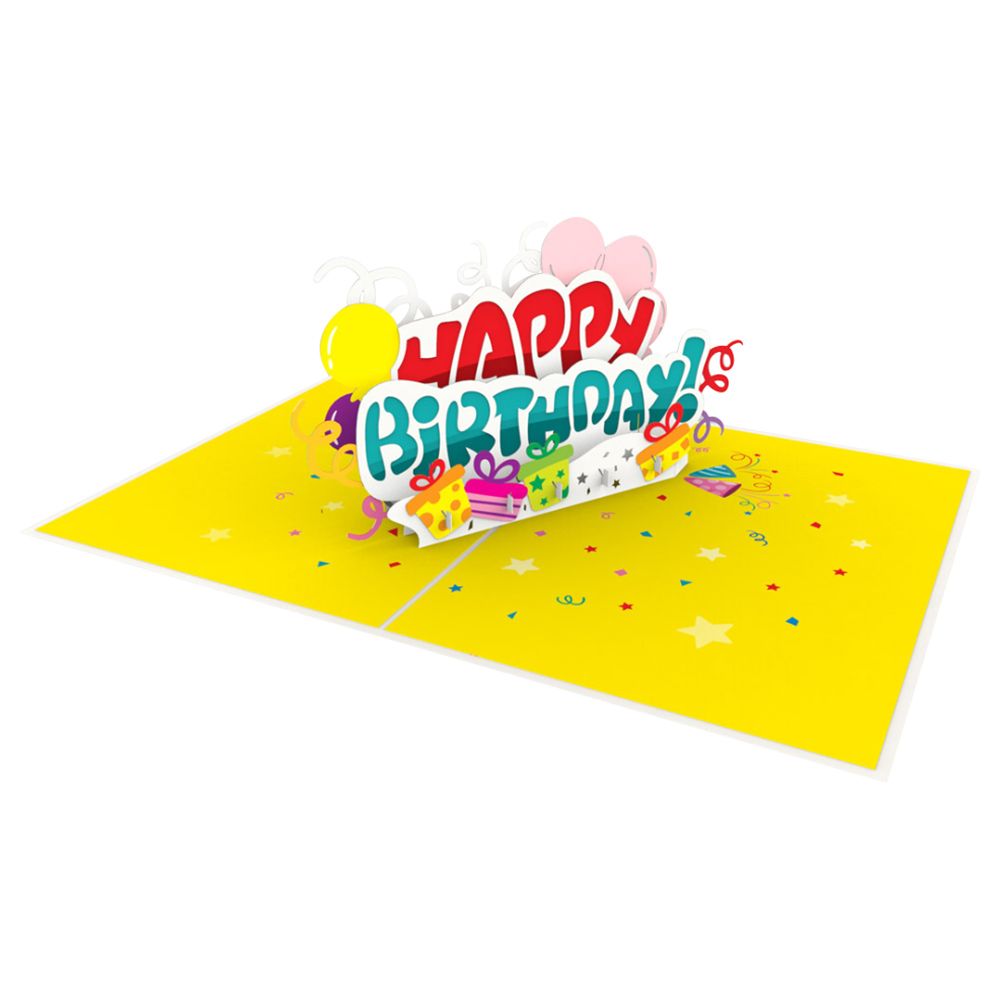 Paper Color - Happy Birthday Pop Up Birthday Greeting Card