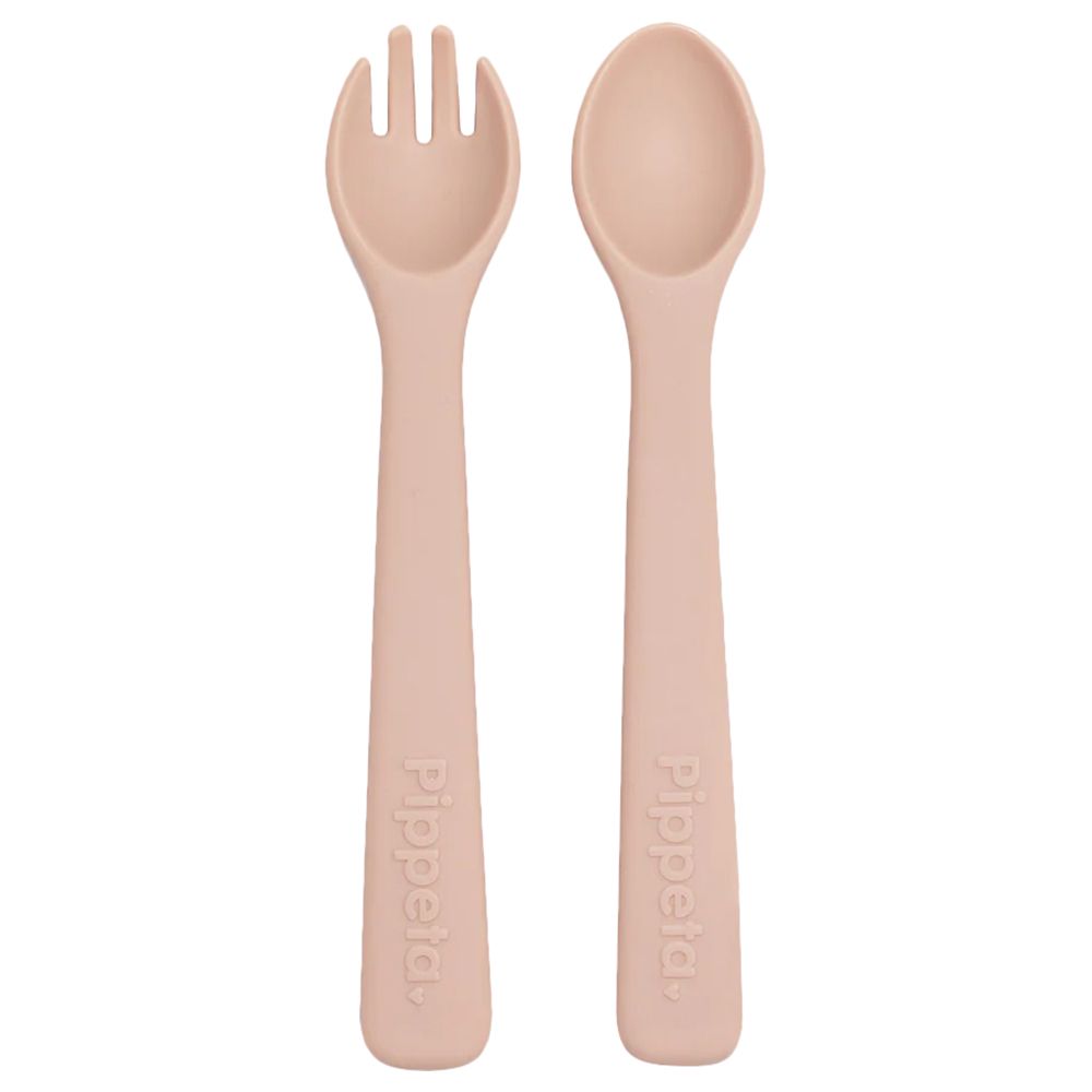 Pippeta - Silicone Spoon & Fork - Ash Rose