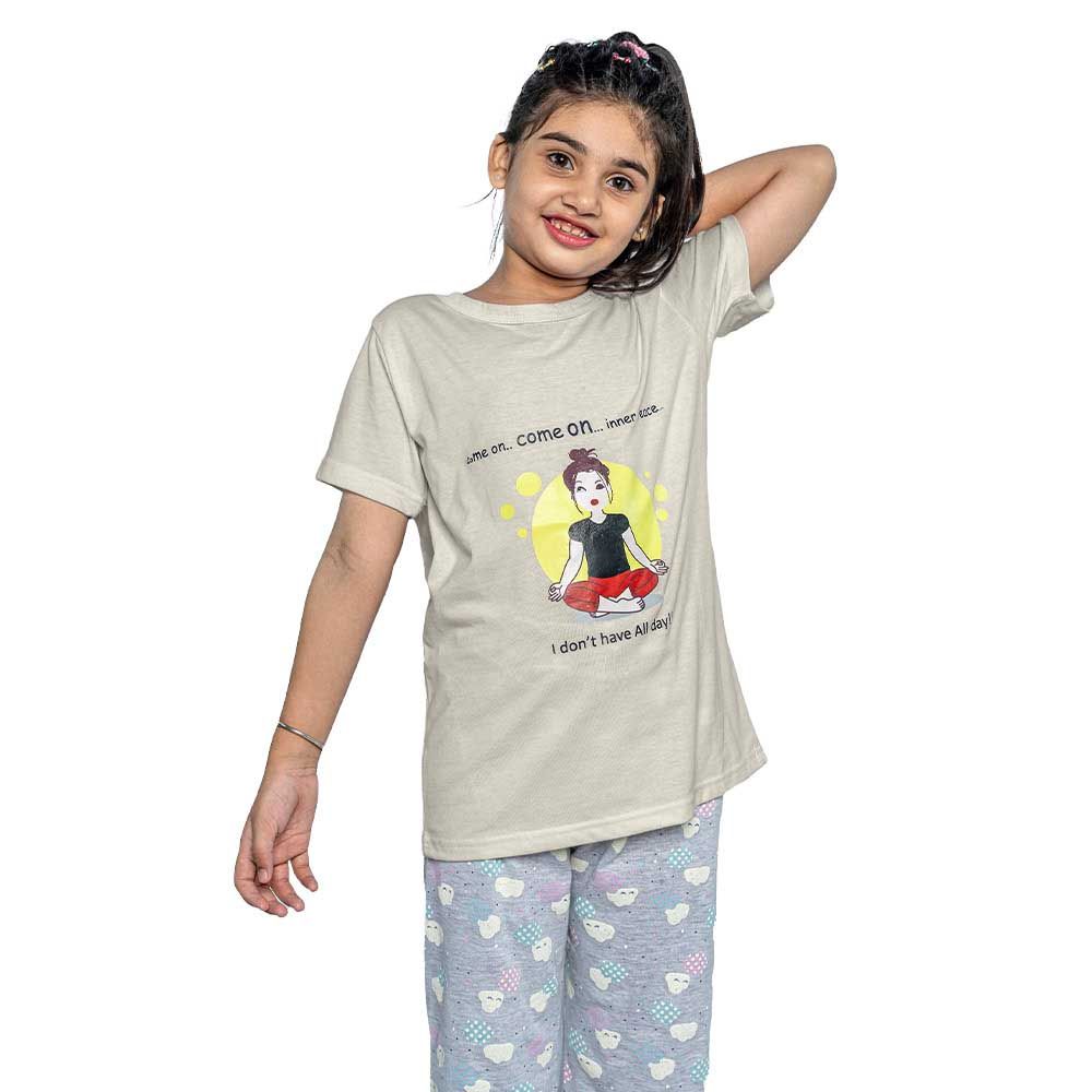 Prokids - 2pc-Set - Girl's Pyjama Night Suit - Grey