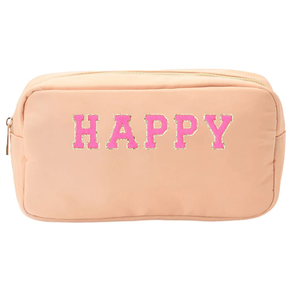 The Happy Tribe - Personalized Medium Pouch - Beige 