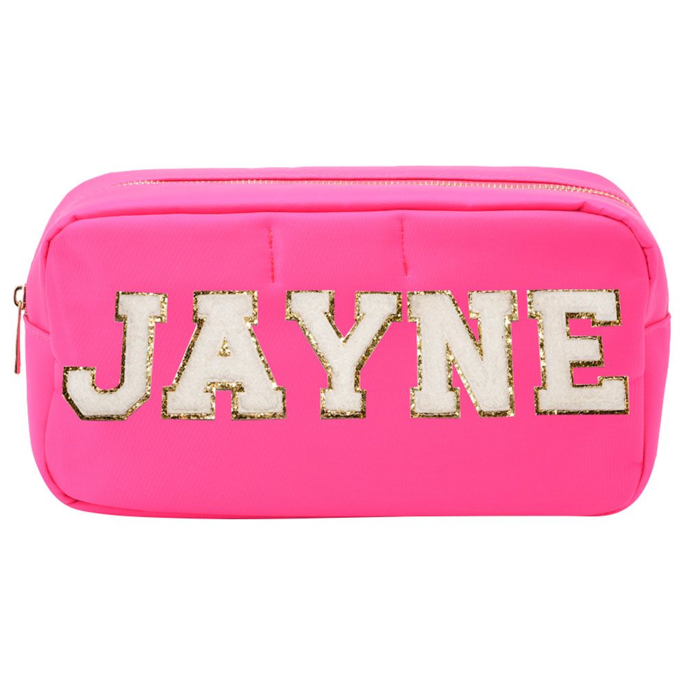 The Happy Tribe - Personalized Medium Pouch - Neon Pink 