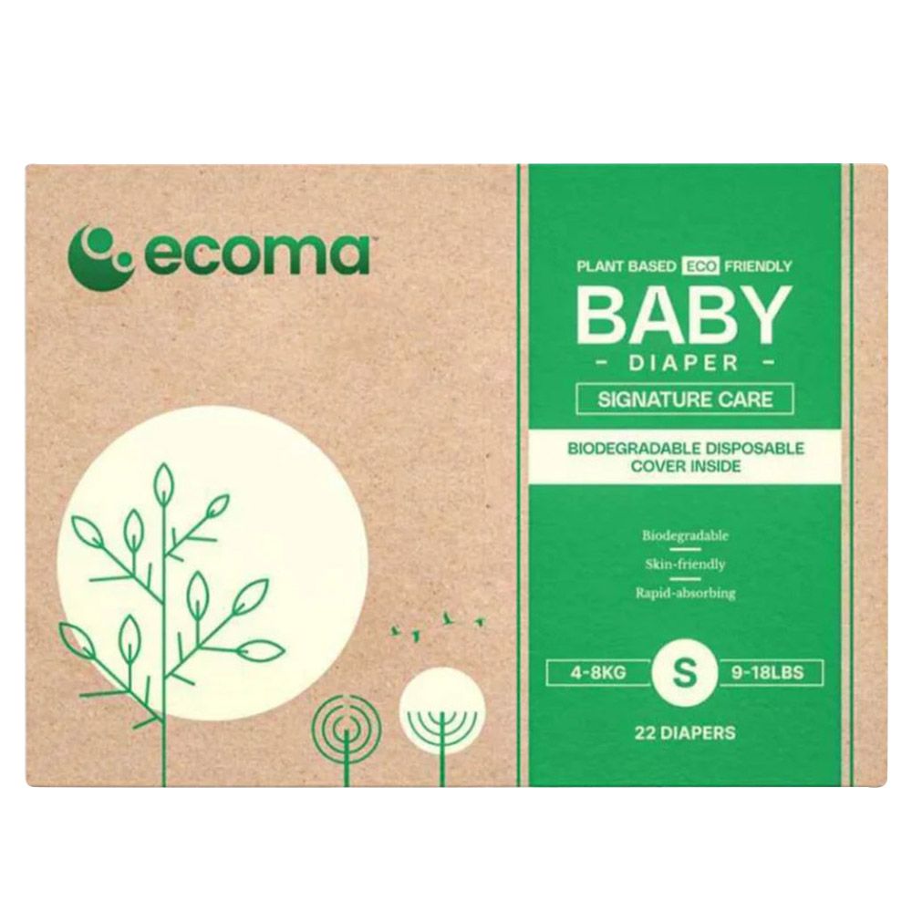 Ecoma - Signature Care Baby Diaper - Size S - 4-8 Kg - 22 Count