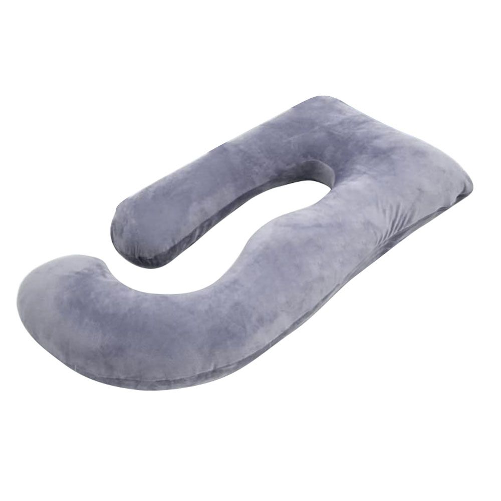 Momcozy - U Shaped Huggable Maternity Pillow W/ Removable Cover - Grey