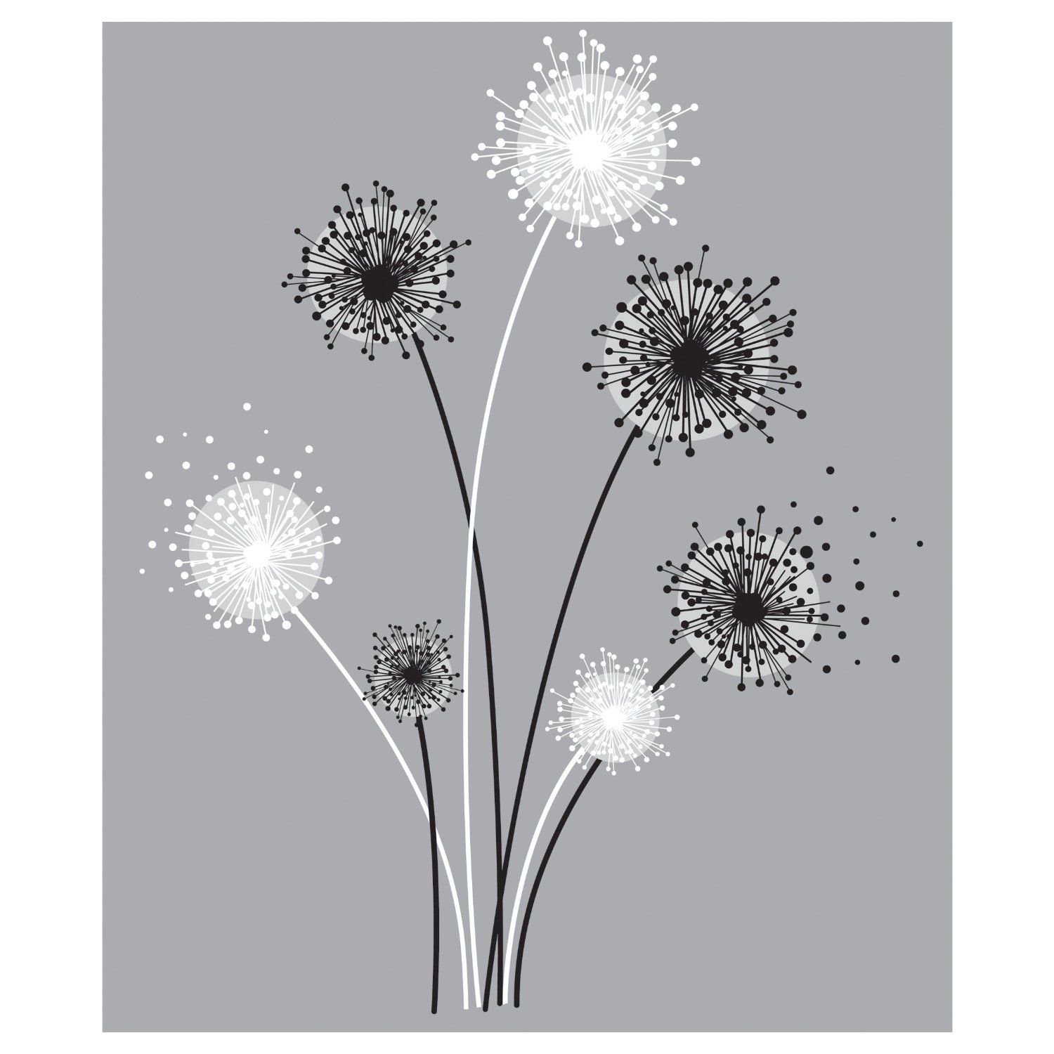 RoomMates Graphic Dandelion Giant Wall Decal