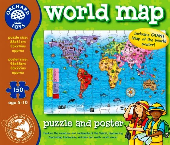 Orchard Toys - World Map Puzzle and Poster