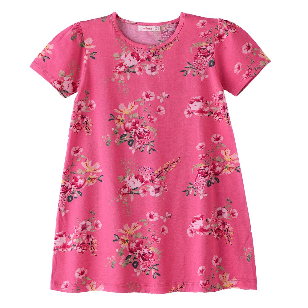 Jelliene - Girls Soft & Comfortable Cotton Dress - Pink