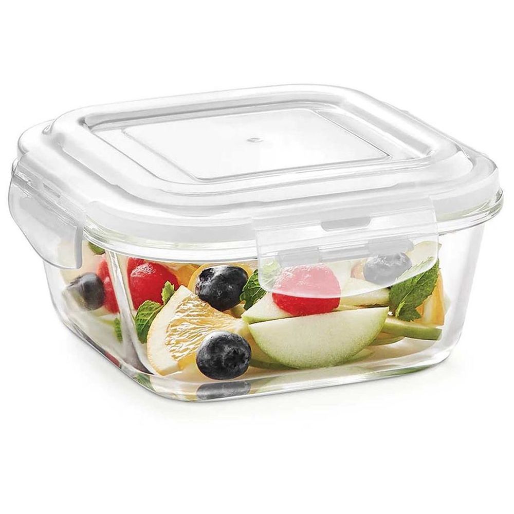 Borosil - Klip-N-Store Square Glass Storage Container - 320 ml