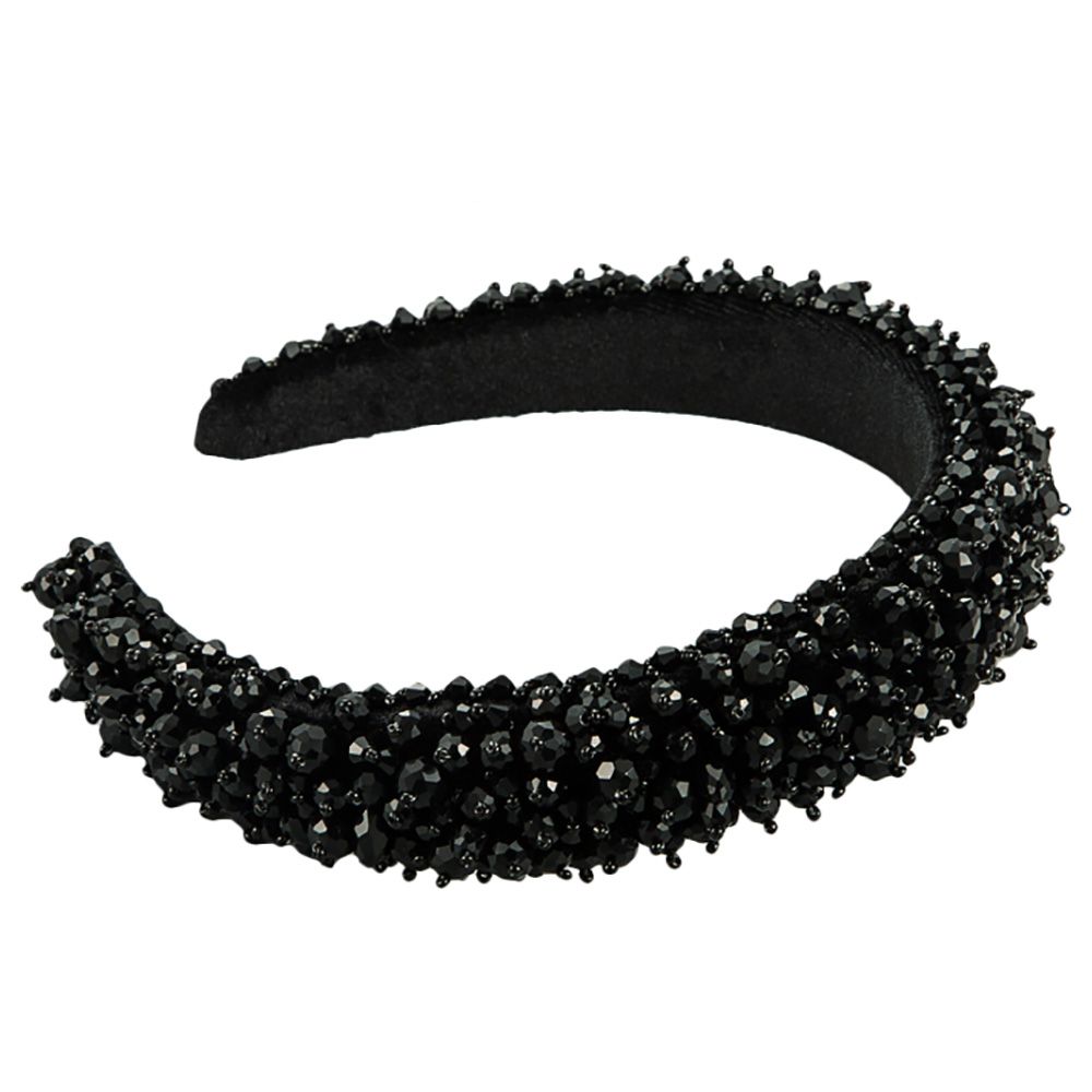 D' Daniela - Girls Monalisa Headband - Black Stones