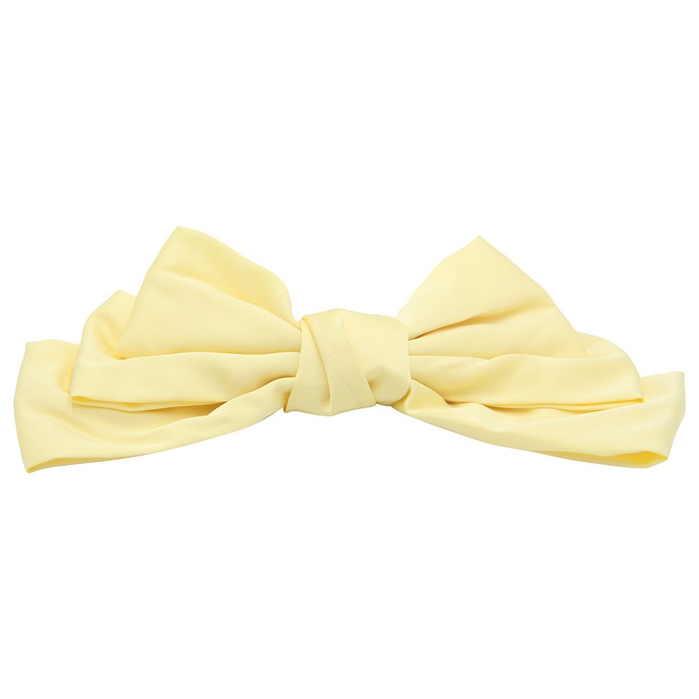 D' Daniela - Large Hair Barrete Bow Hair Clip - Yellow