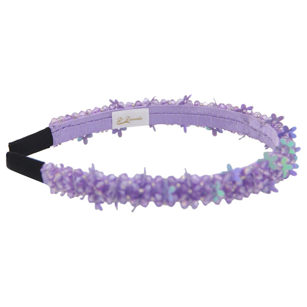 D' Daniela - Girls Anna Butterfly Headband - Violet