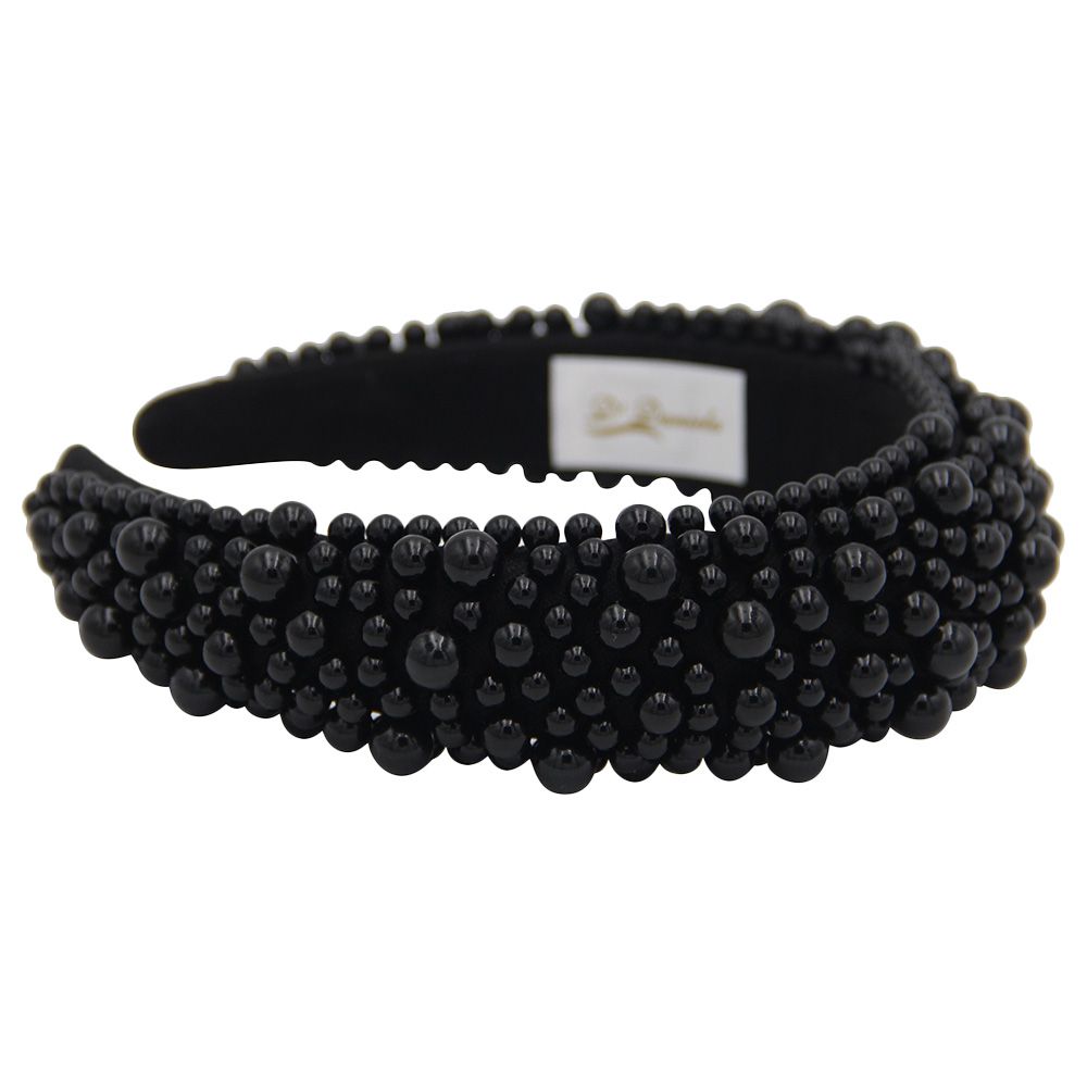 D' Daniela - Girls Olivia Headband - Black Pearl