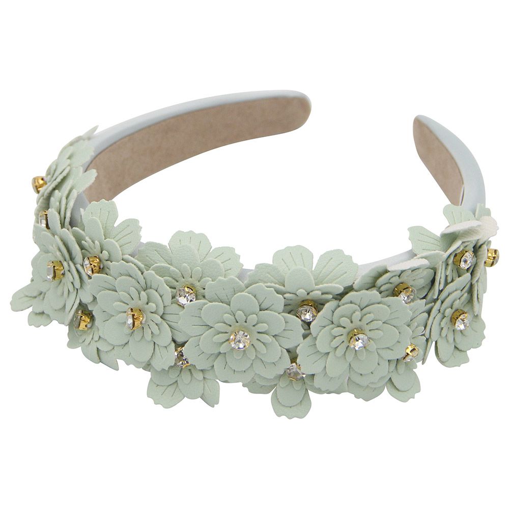 D' Daniela - Girls Camomile Headband - Light Olive