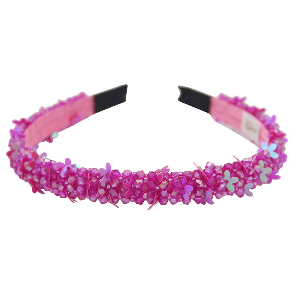 D' Daniela - Girls Anna Butterfly Headband - Dark Pink