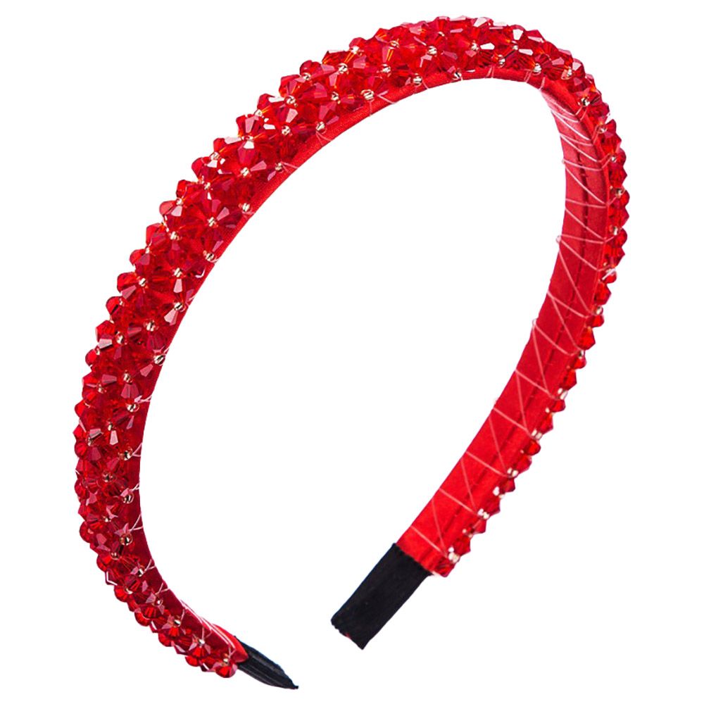 D' Daniela - Girls Erica Headband - Red Embroidery