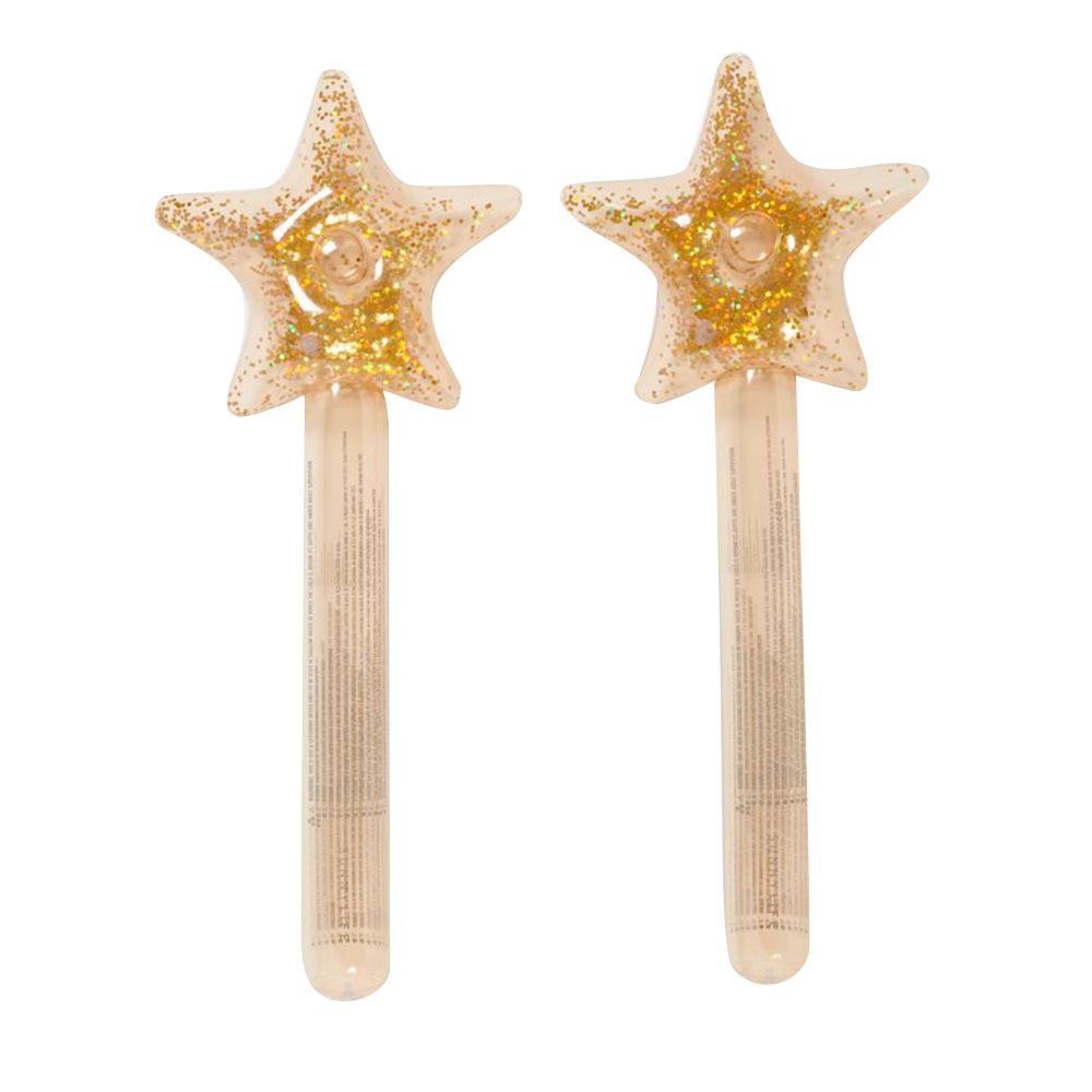 Sunnylife - Princess Swan Kids Inflatable Star Wand - Gold - Pack of 2