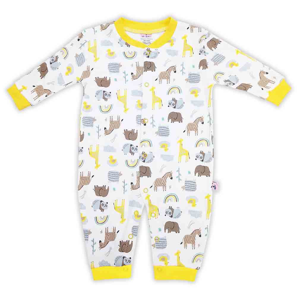 Smart Baby - Baby Boy Sleepsuit - Mustard/White