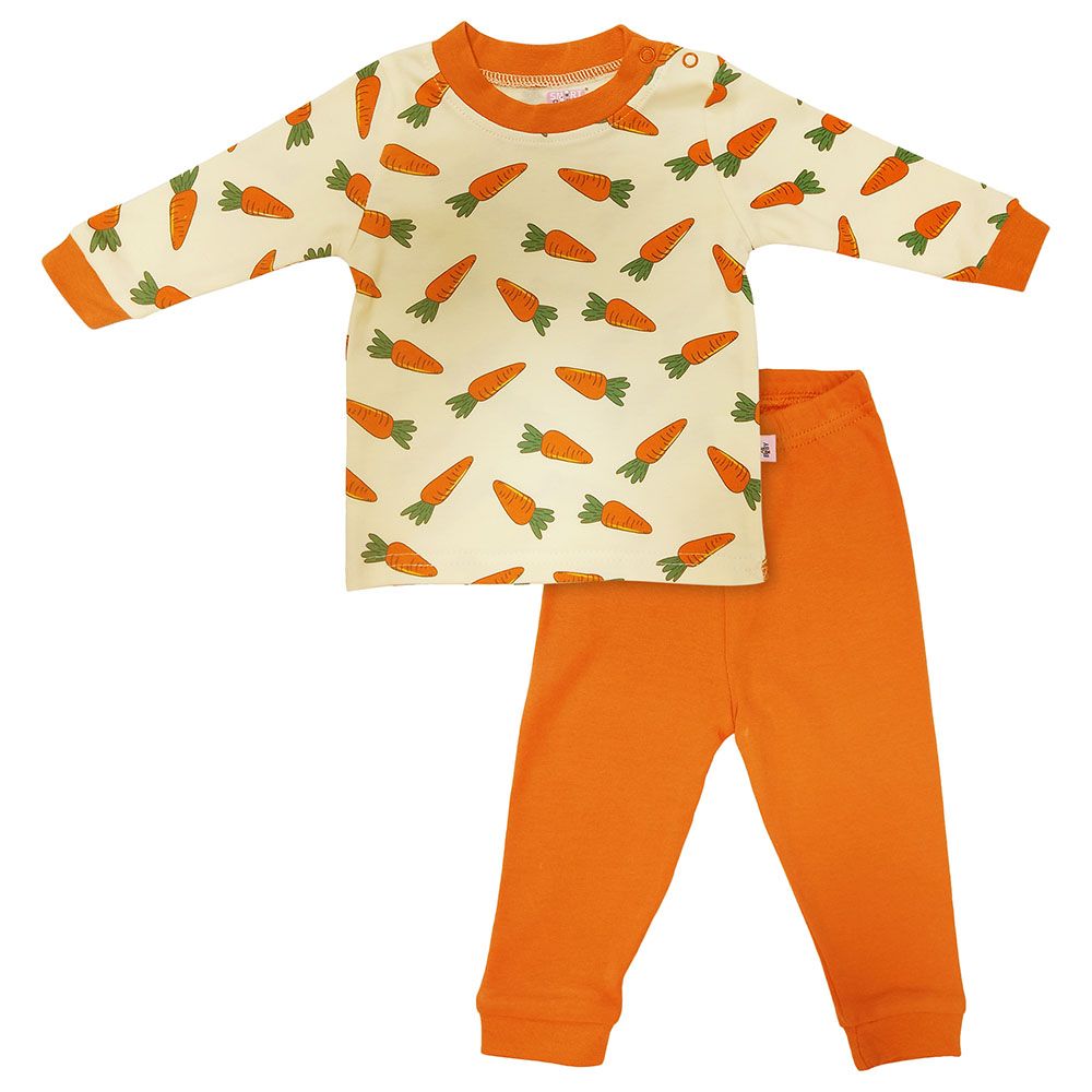 Smart Baby - 2pc-Set - Baby Boy Carrot T-Shirt And Pajama Suit