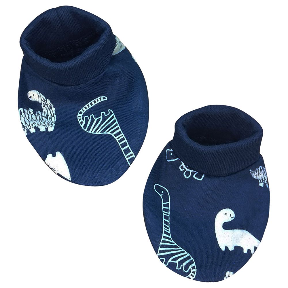 Smart Baby - Baby Boy Printed Booties - Navy