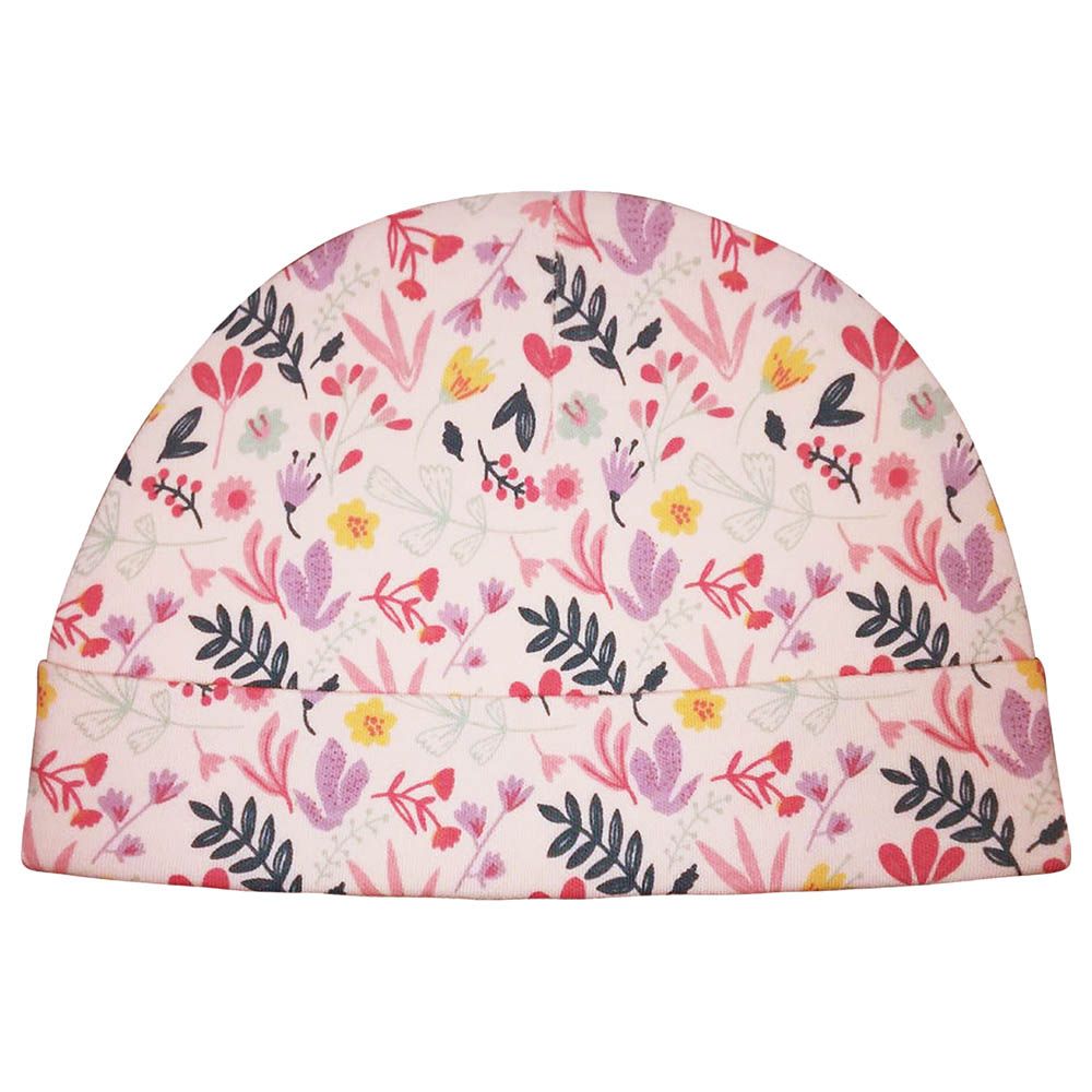 Smart Baby - Baby Girl Printed Cap - Beige