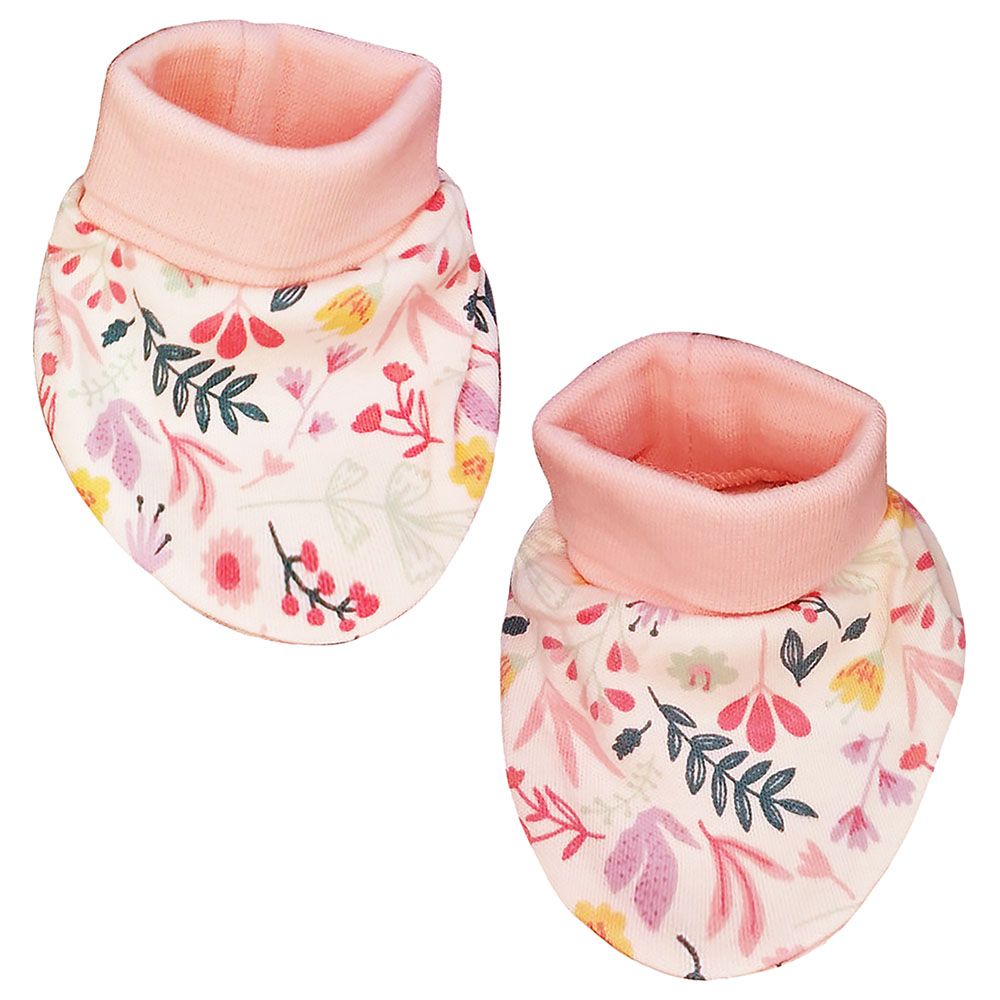 Smart Baby - Baby Girl Printed Booties - Beige