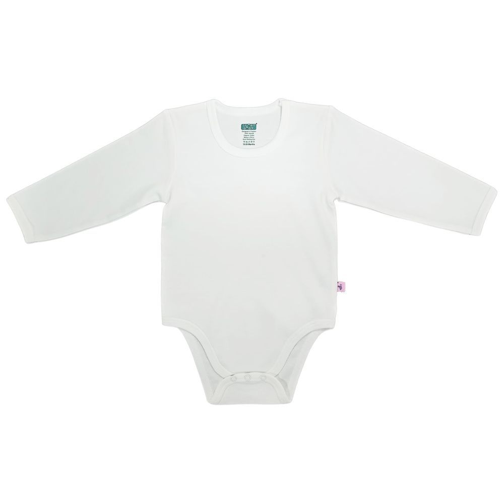 Smart Baby - Long Sleeves Bodysuit - White