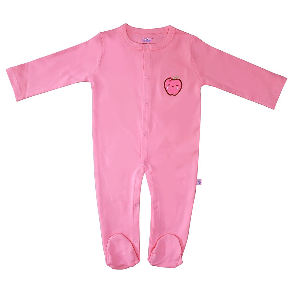 Smart Baby - Baby Girl Closed Feet Sleepsuit - Light Pink