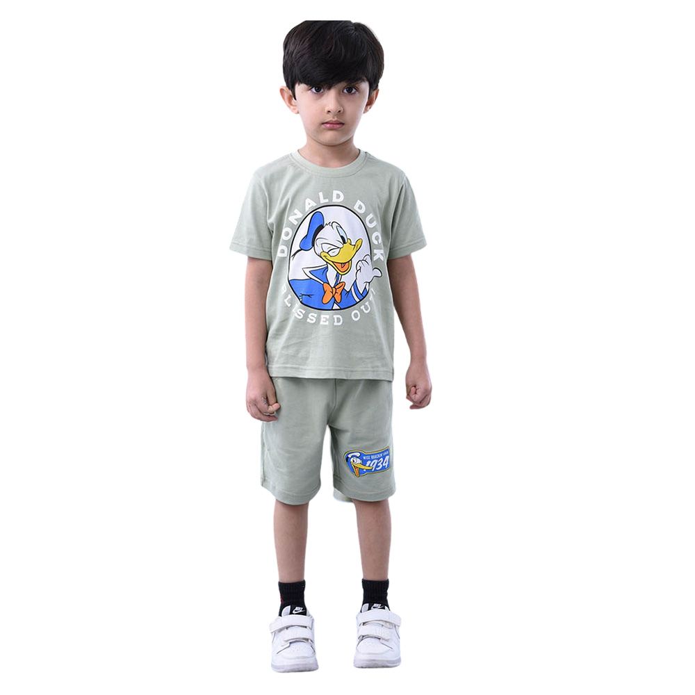 Disney - 2pc-Set - Boy Half Sleeve T-Shirt w/ Shorts - Green