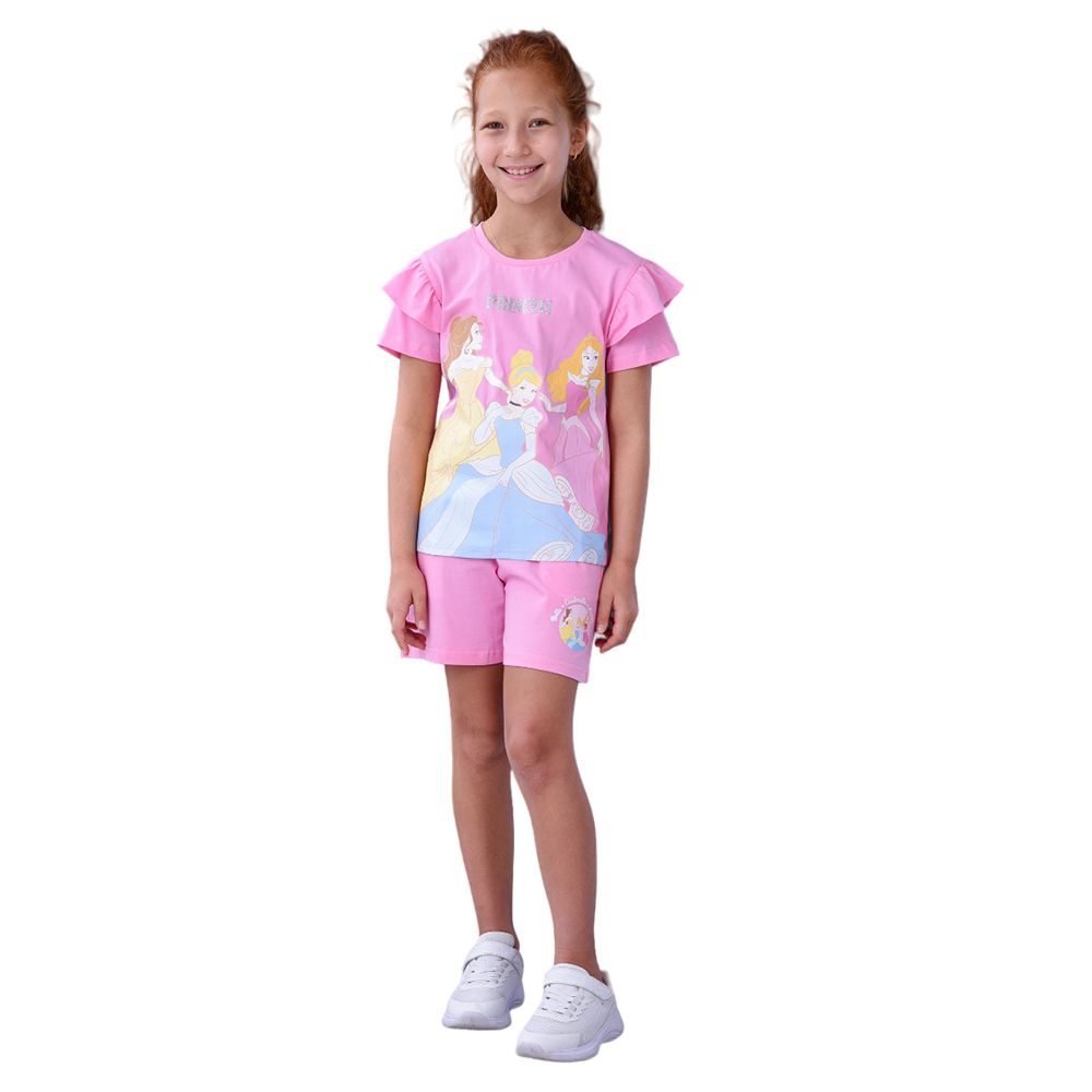 Disney - 2pc-Set - Disney Flare Sleeve T-Shirt w/ Shorts - Pink