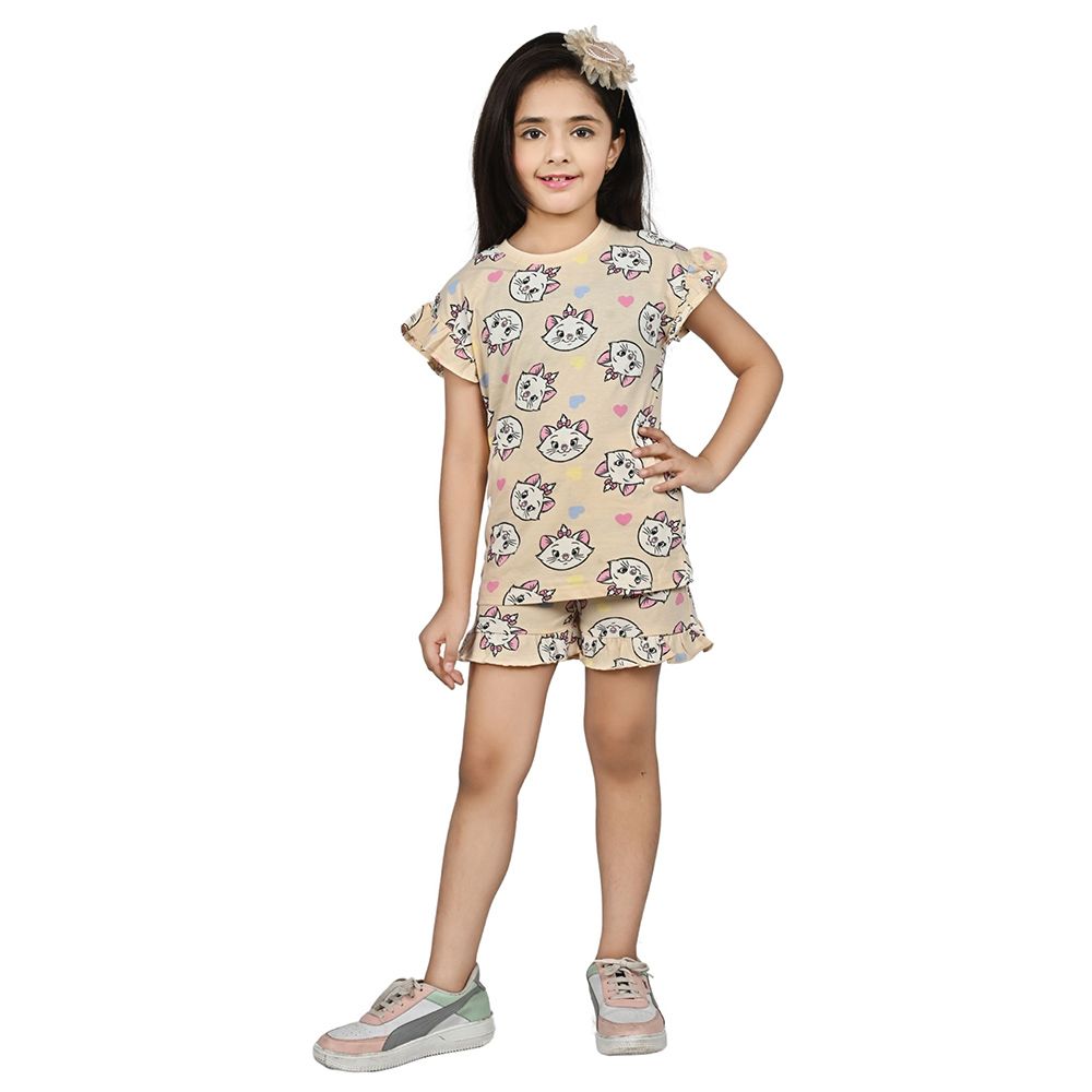 Disney - 2pc-Set - Girl Aristocrats T-Shirt w/ Shorts - Beige