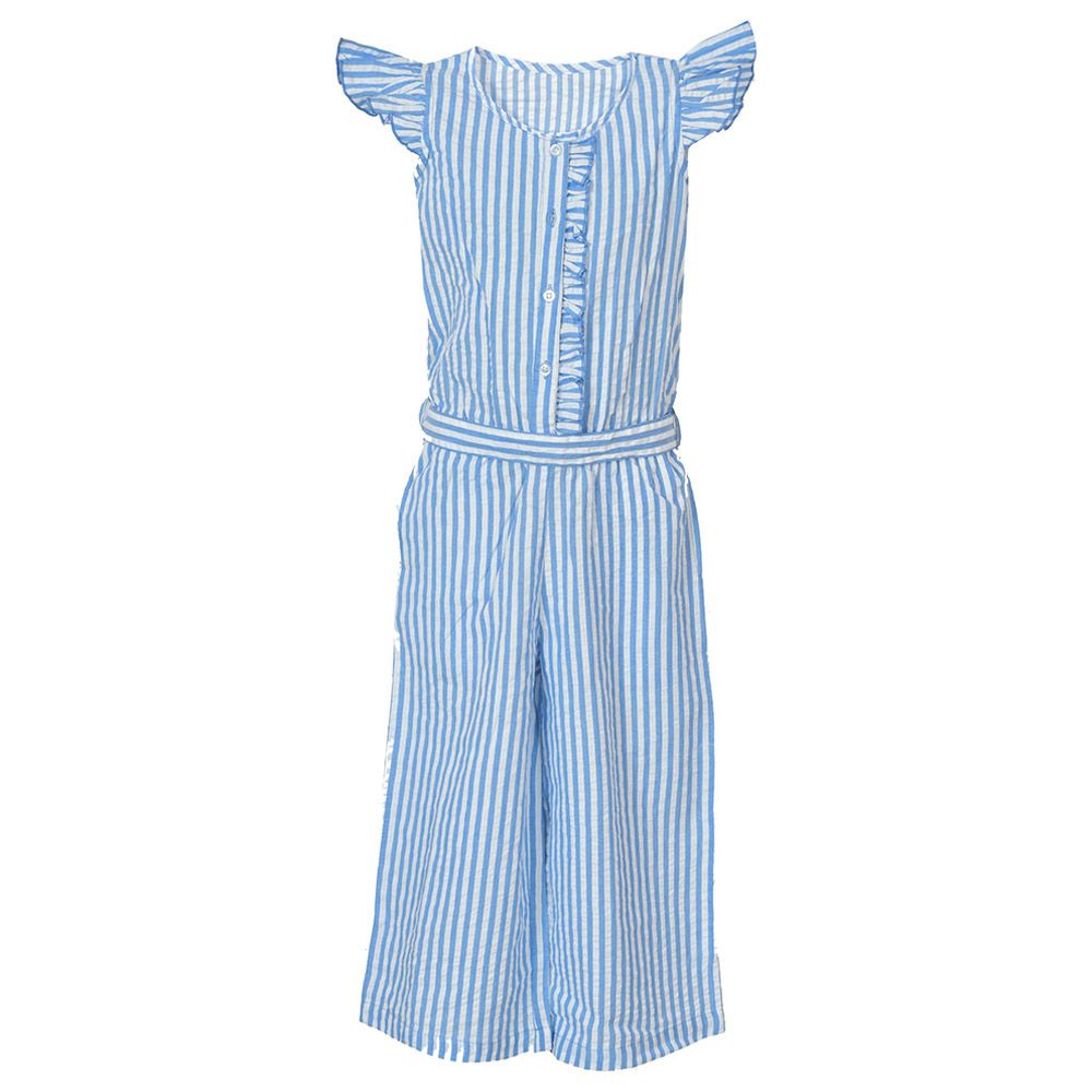 Flower Girl - Girl's Sucker Jumpsuit - Blue