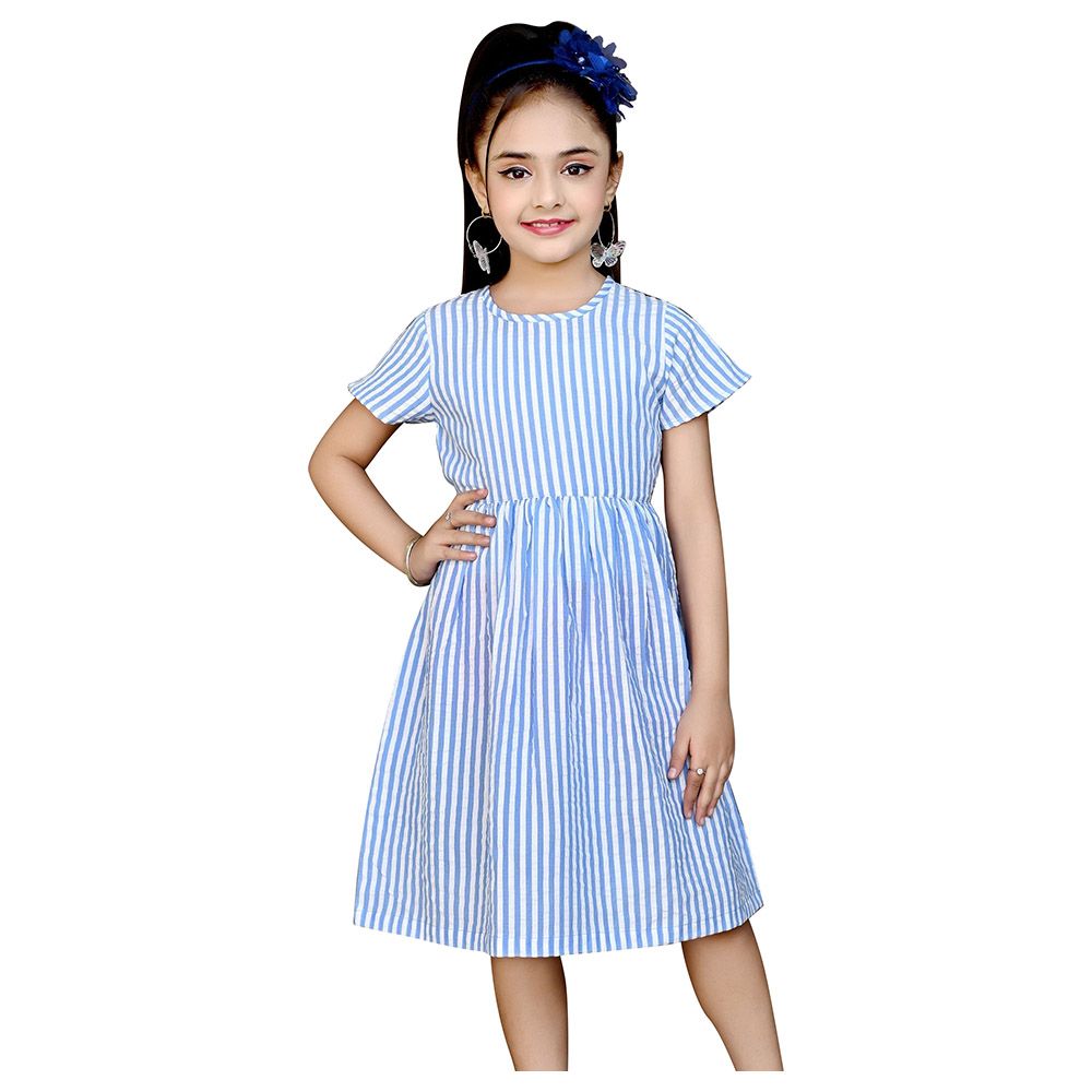 Flower Girl - Girl's Sucker Dress - Blue