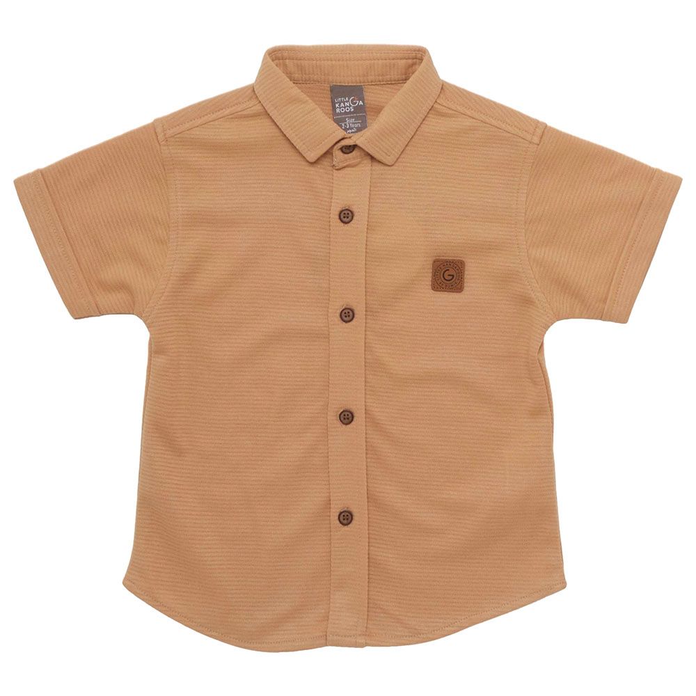 Little Kangaroos - Boy Half Sleeve Shirt - Khaki