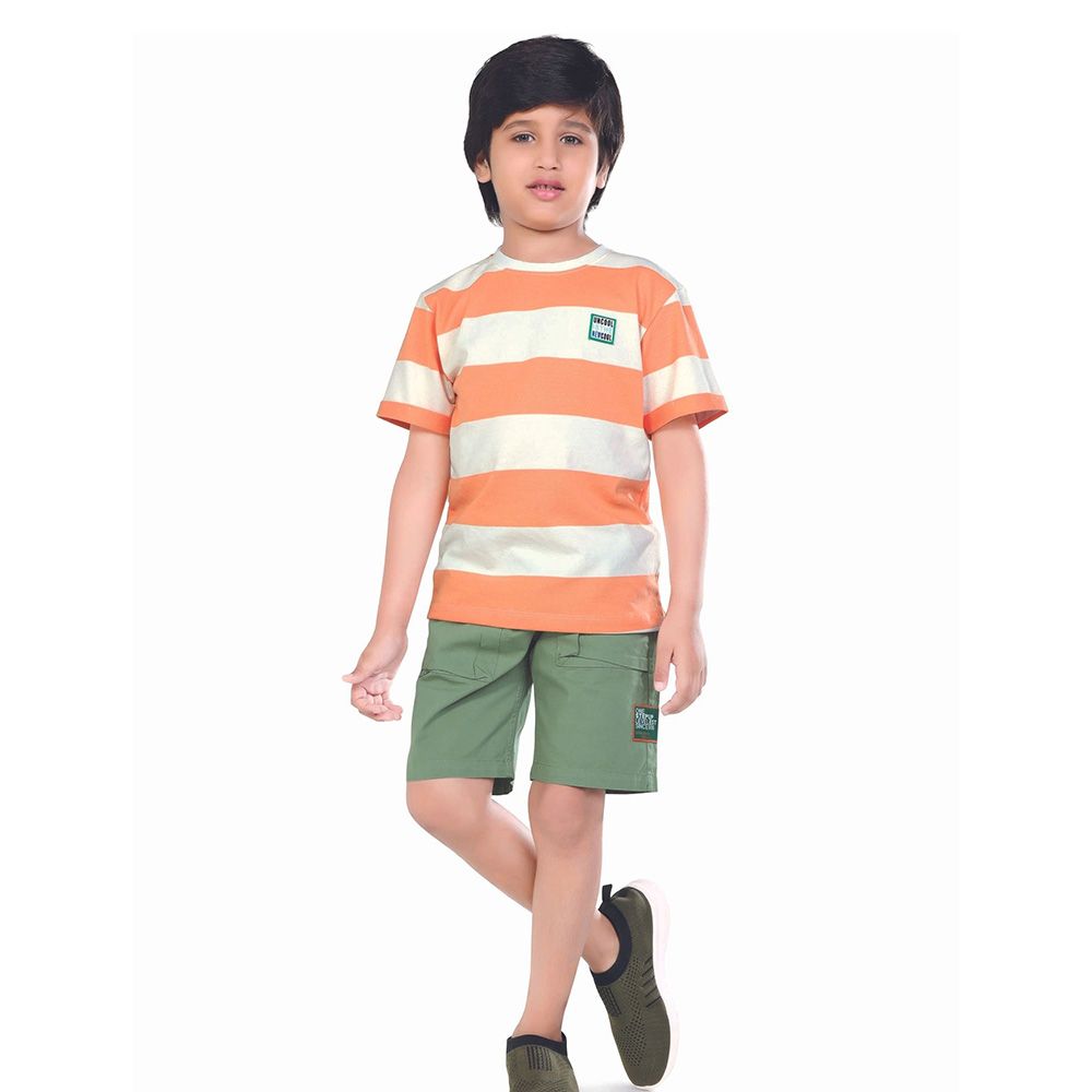 Little Kangaroos - Boy Semi Elasticated Woven Bermuda Shorts - Olive