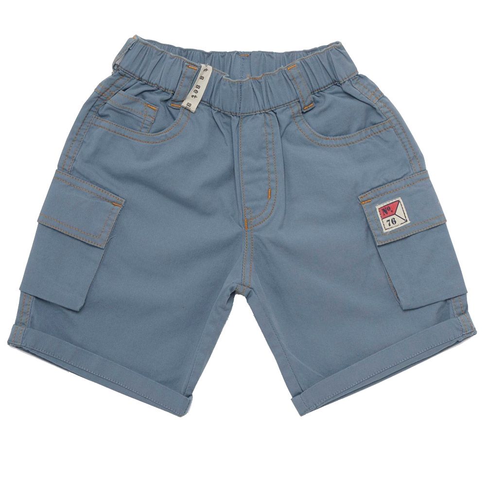 Little Kangaroos - Boy Elasticated Woven Shorts - Denim Blue