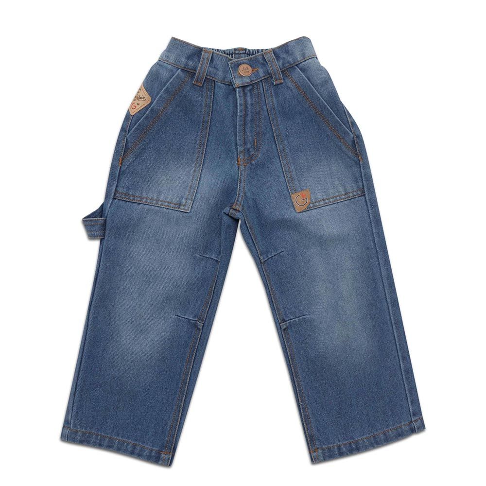 Little Kangaroos - Boy Wide Leg Denim Jeans - Light Blue