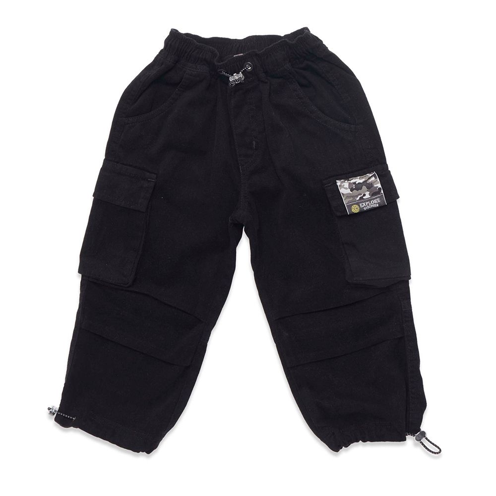 Little Kangaroos - Boy Full Elastic Parachute Pants - Black