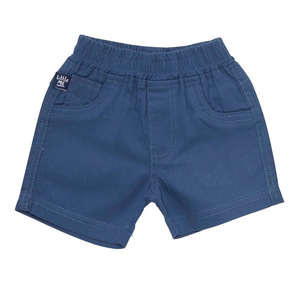 Little Kangaroos - Baby Boy Elasticated Denim Shorts - Dark Blue