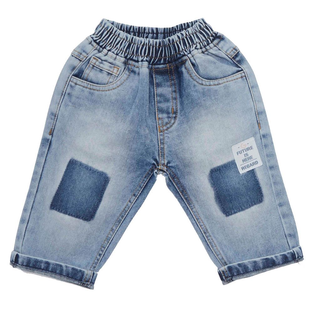 Little Kangaroos - Baby Boy Elasticated Denim Jeans - Light Blue