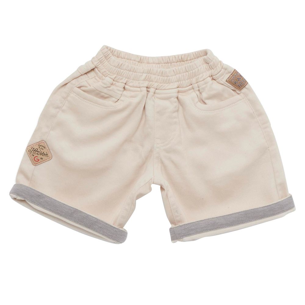 Little Kangaroos - Boy Full Elastic Shorts - Natural